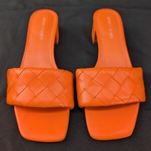 Marc Fisher Tangerine Woven Slide Sandals